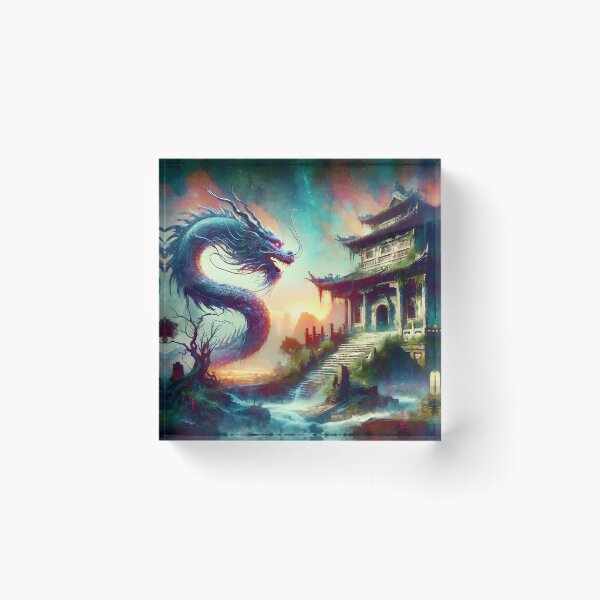 Item preview, Chinese Dragon facing Ancient Temple designed and sold by h00ch2003.
