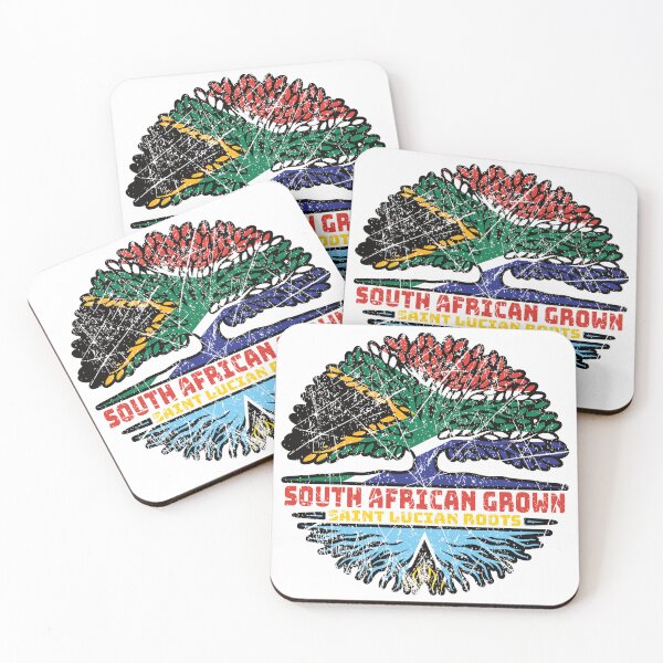 Item preview, Saint Lucia Saint Lucian South African South Africa Tree Roots Flag designed and sold by FlagX.