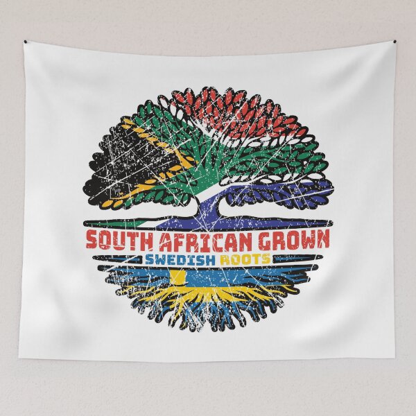Item preview, Sweden Swedish South African South Africa Tree Roots Flag designed and sold by FlagX.