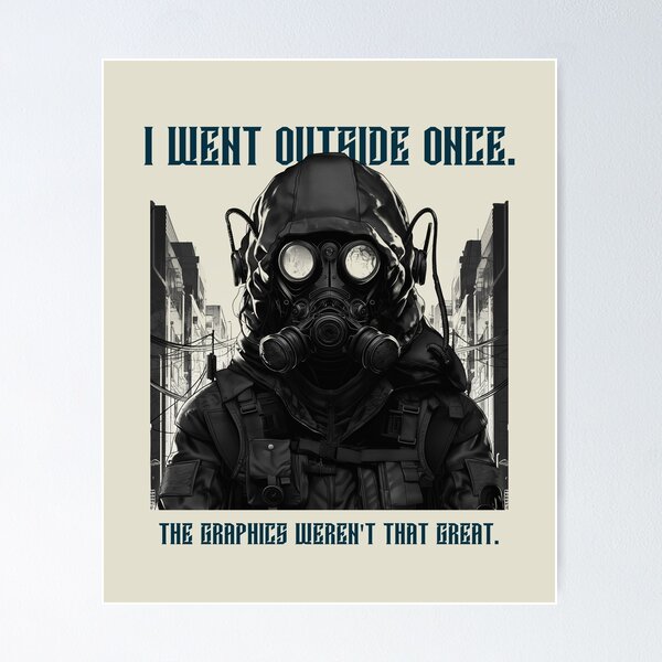 Item preview, I Went Outside Once. #gamer #nerd #nolife #gaminghumor designed and sold by Anna Halasek.