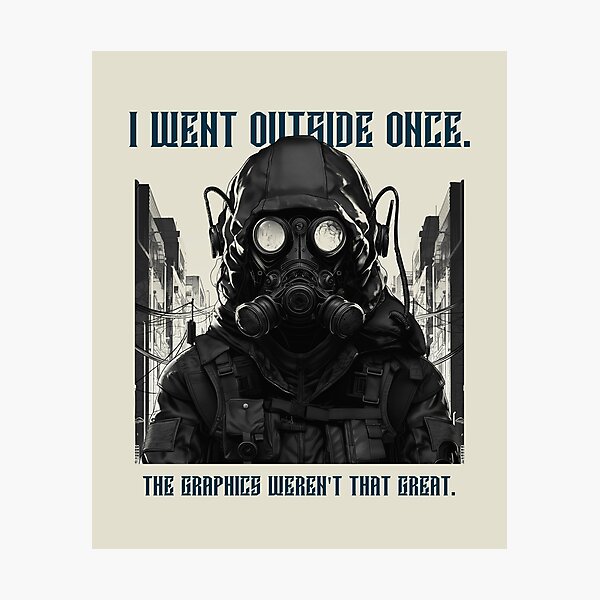 Item preview, I Went Outside Once. #gamer #nerd #nolife #gaminghumor designed and sold by Anna Halasek.