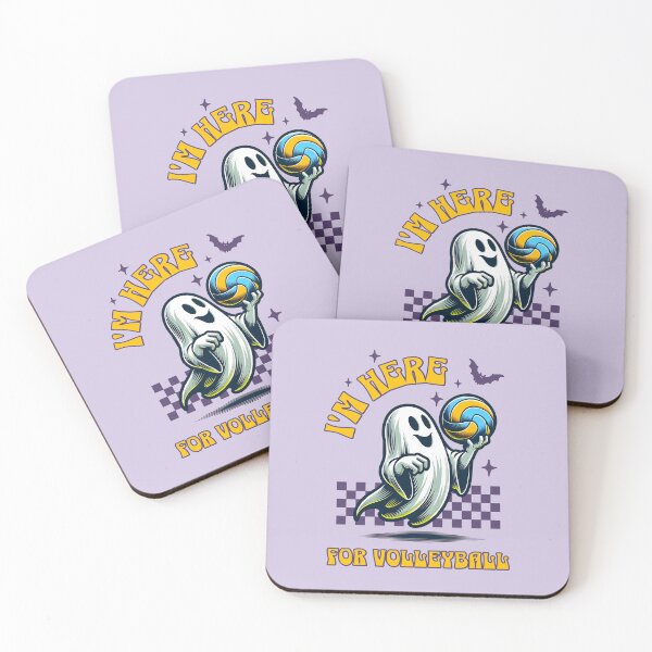 Item preview, Halloween Volleyball Ghost Playing Volleyball designed and sold by RockBeeDesigns.