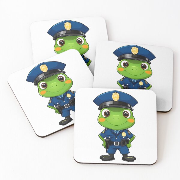 Item preview, A Cute Police Frog designed and sold by DWorriBHappi.