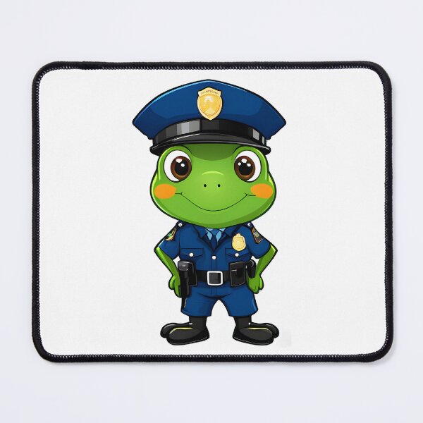 Item preview, A Cute Police Frog designed and sold by DWorriBHappi.