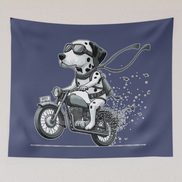 Item preview, Dalmatian Driving Motobicycle so Cool designed and sold by Nanthanon.