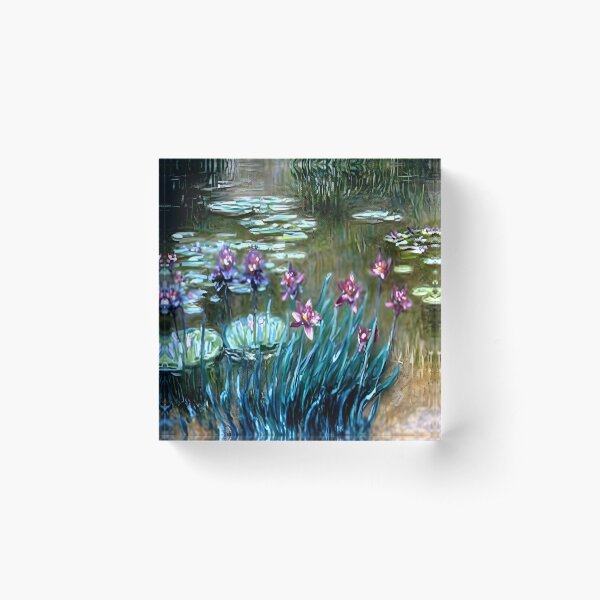 Aperçu de l'œuvre Iris et nénuphars dans le jardin de Giverny créée et vendue par artdesignsnow.