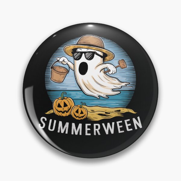 Item preview, Summerween Vibes Funny Ghost On The Beach Halloween Spooky Summer  designed and sold by WildPalette-Art.