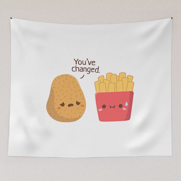 Item preview, Cute Potato And French Fries Funny  designed and sold by wesdesignshop.