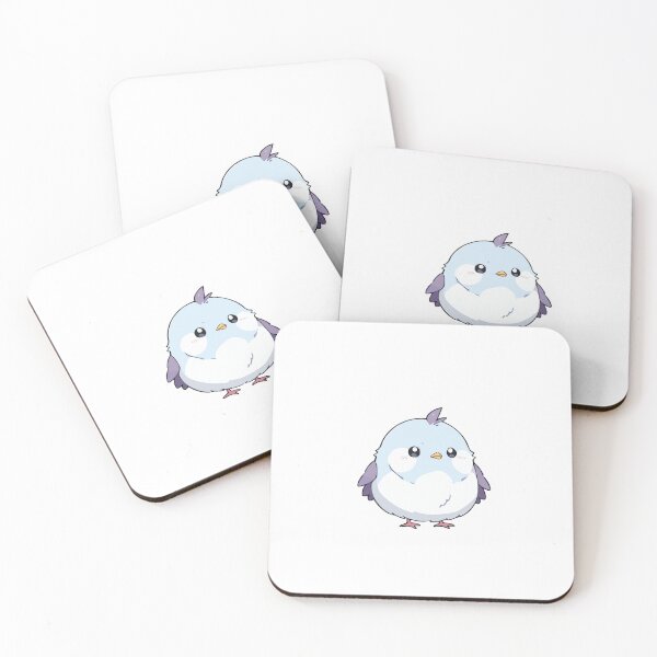 Item preview, Cute little blue anime round bird designed and sold by Wildwind-style.