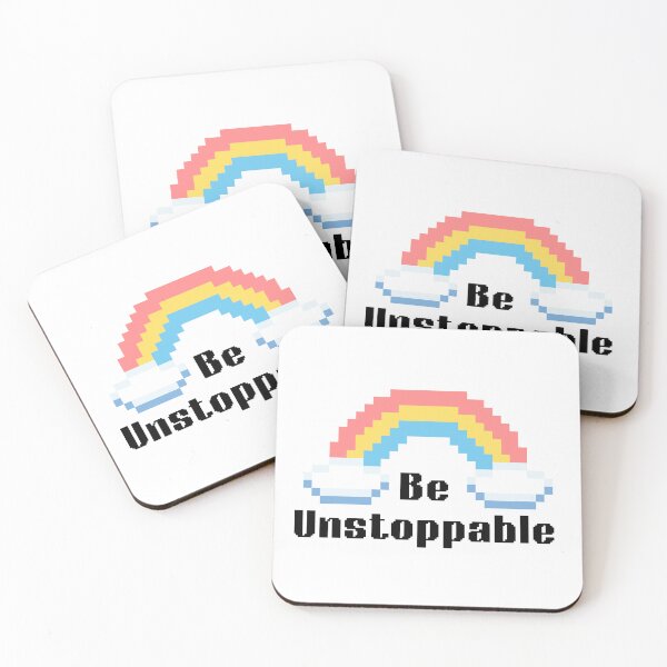 Item preview, Be Unstopabble rainbow cute motivational inspirational  designed and sold by Sketchbook Studio by Aqsaa.