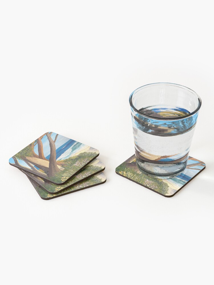 Thumbnail 2 of 5, Coasters (Set of 4), Surfing Through The Summer designed and sold by KellyLoganArt.
