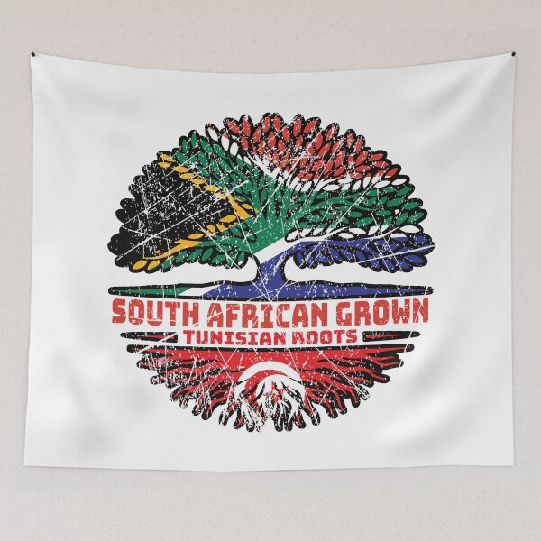 Item preview, Tunisia Tunisian South African South Africa Tree Roots Flag designed and sold by FlagX.