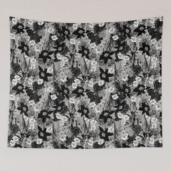 Item preview,  Black Lilies on a gray background designed and sold by Alex  Blud.