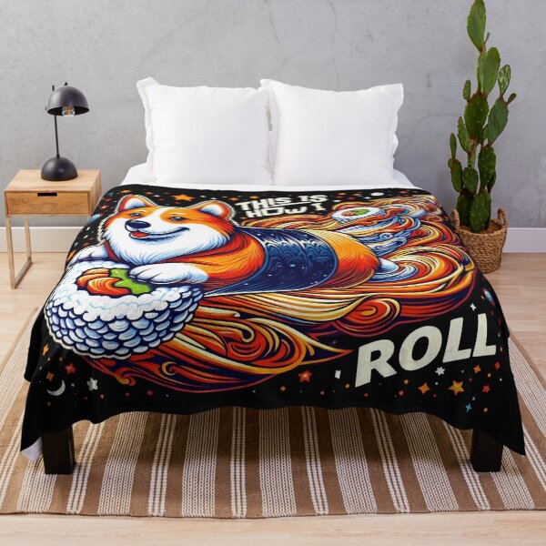 Item preview, Cosmic Corgi Sushi Roll - Whimsical Fusion designed and sold by zoughlal.