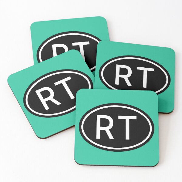 Item preview, RT Initials Monogram Oval White Letters designed and sold by Jeallan Designs.