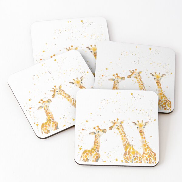 Item preview, Joyful Baby Giraffes: Watercolor Harmony designed and sold by AI-Only Creations.