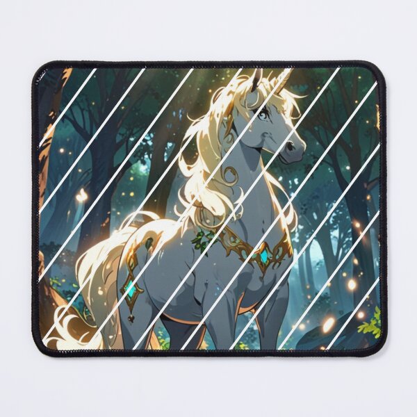 Item preview, "Forest Guardian" anime style unicorn illustration designed and sold by KatDesings.