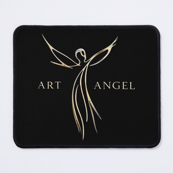 Item preview, ART ANGEL: A Golden Abstract Angel on a Black Canvas designed and sold by SplashTastic.