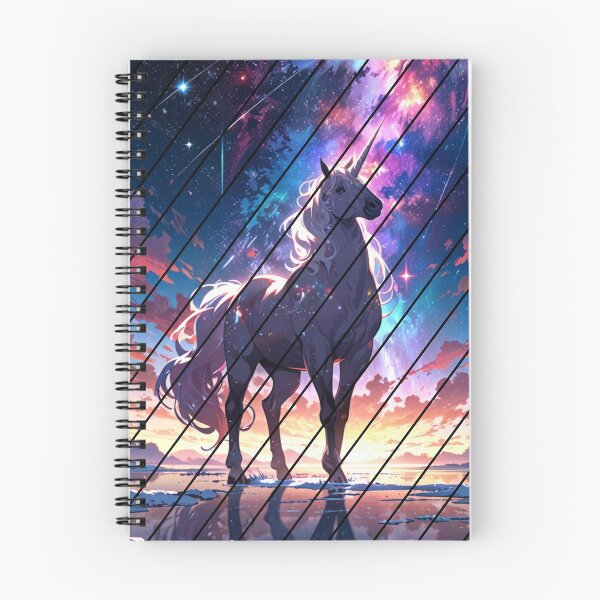 Item preview, "Celestial Unicorn" anime style unicorn illustration designed and sold by KatDesings.