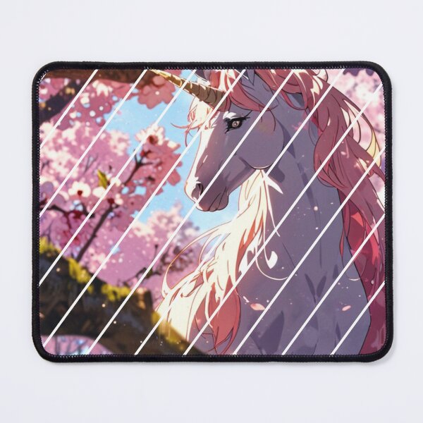 Item preview, "Cherryblossom Unicorn" anime style unicorn illustration designed and sold by KatDesings.