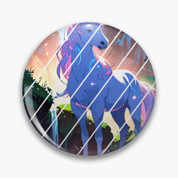 Item preview, "Mystic Waterfall" anime style unicorn illustration designed and sold by KatDesings.