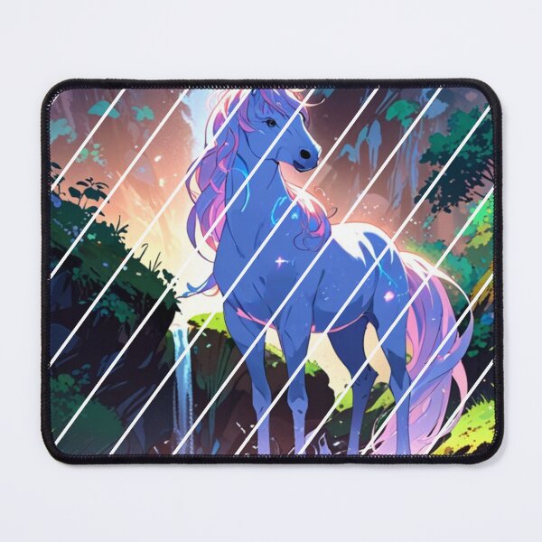 Item preview, "Mystic Waterfall" anime style unicorn illustration designed and sold by KatDesings.