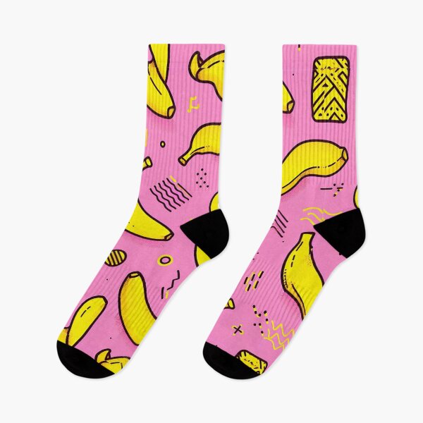 Item preview, Pink and Yellow Crazy Banana Pattern for Modern Eclectic Decor designed and sold by kathrynchill.