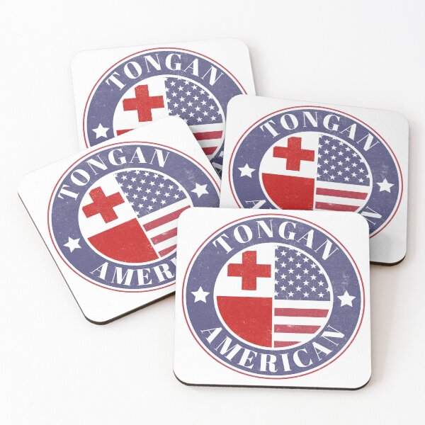 Item preview, Proud Tongan-American Badge - Tonga Flag designed and sold by chrisrivait.