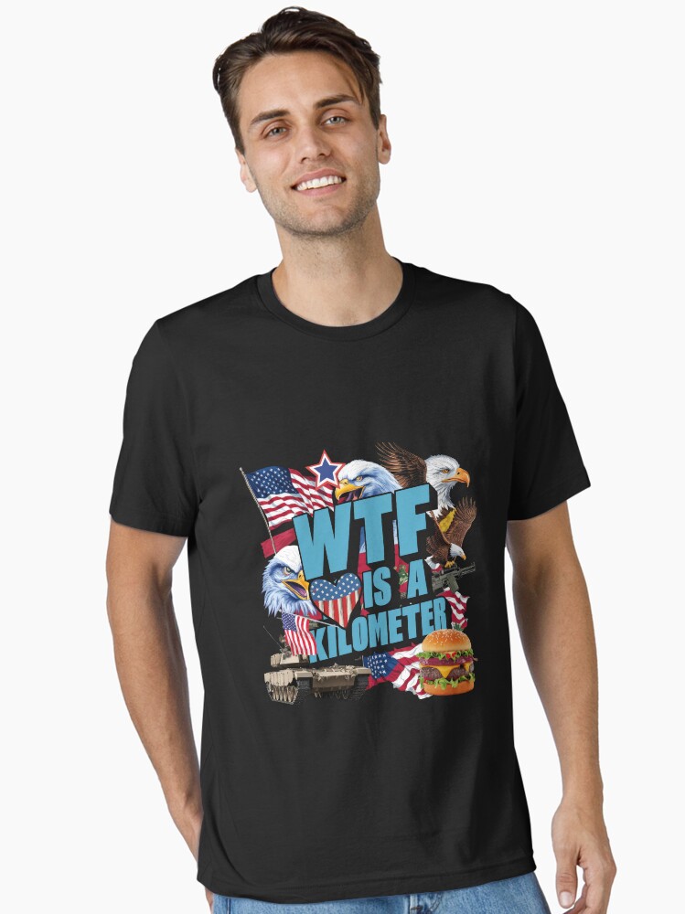 Thumbnail 1 of 7, Essential T-Shirt, WTF is a kilometer Classic T-Shirt designed and sold by MousajidouArt.