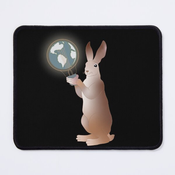 Item preview, A rabbit with a lamp shaped like the Earth designed and sold by HEERMANArt.