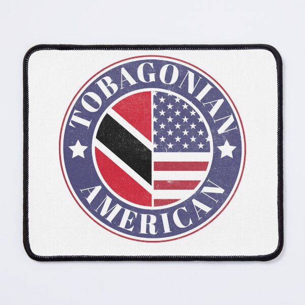 Item preview, Proud Tobagonian-American Badge - Trinidad and Tobago Flag designed and sold by chrisrivait.
