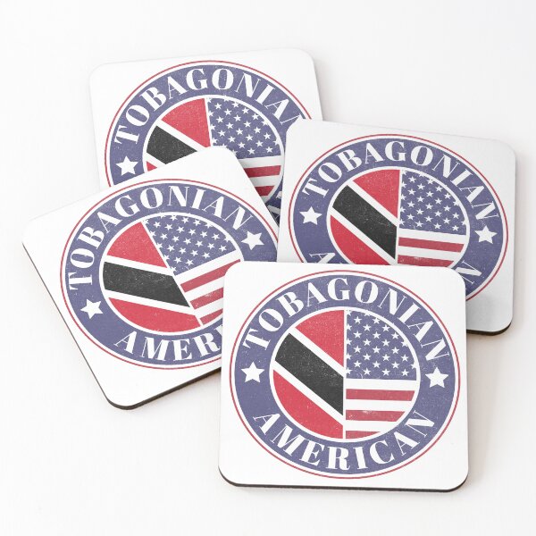 Item preview, Proud Tobagonian-American Badge - Trinidad and Tobago Flag designed and sold by chrisrivait.