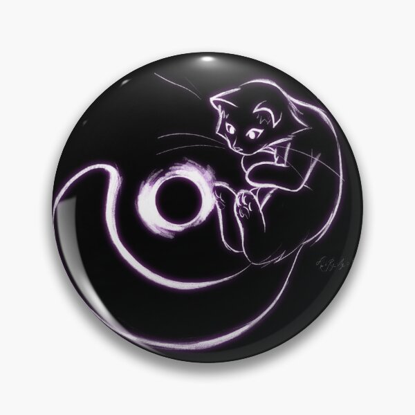 Item preview, Black Hole Kitty (lineart ver.) designed and sold by quantumfieldtea.