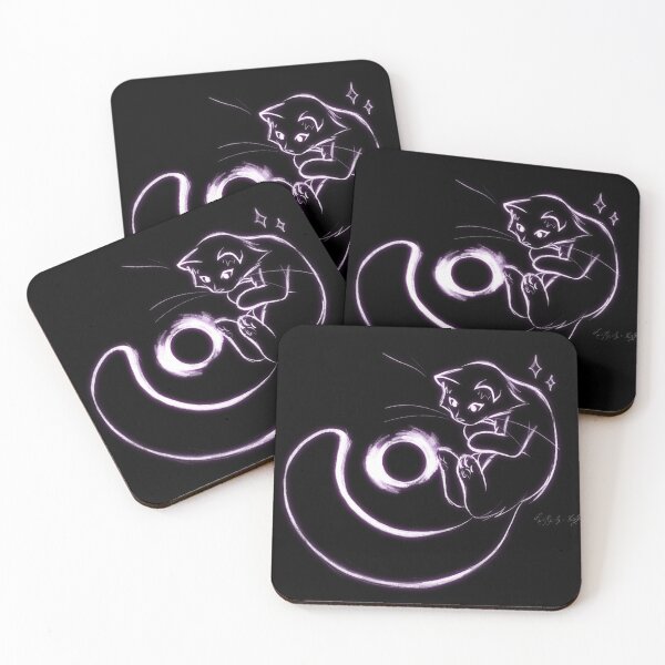 Item preview, Black Hole Kitty (lineart ver.) designed and sold by quantumfieldtea.