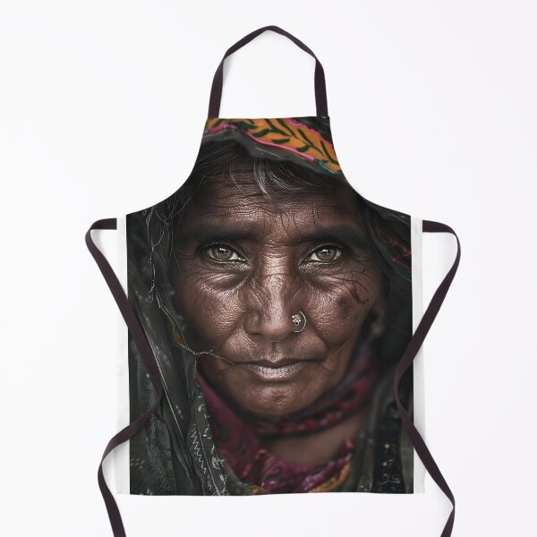 Item preview, Elderly woman with captivating eyes, traditional attire. designed and sold by Artessie.