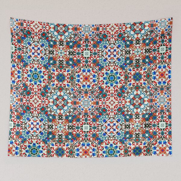 Item preview, Blue,red,Moroccan,mosaic tiles,Mediterranean art designed and sold by MariaMarinova.