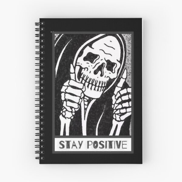 Item preview, STAY POSITIVE SKELETON STICKER designed and sold by sillyguystore.