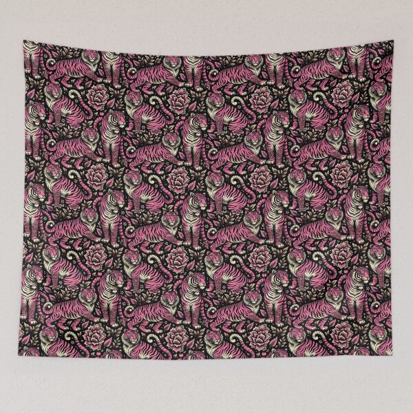 Item preview, Black and Pink Lady Tiger Pattern designed and sold by kathrynchill.