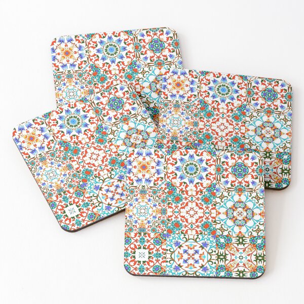 Item preview, Blue,red,Moroccan,mosaic tiles,Mediterranean art designed and sold by MariaMarinova.