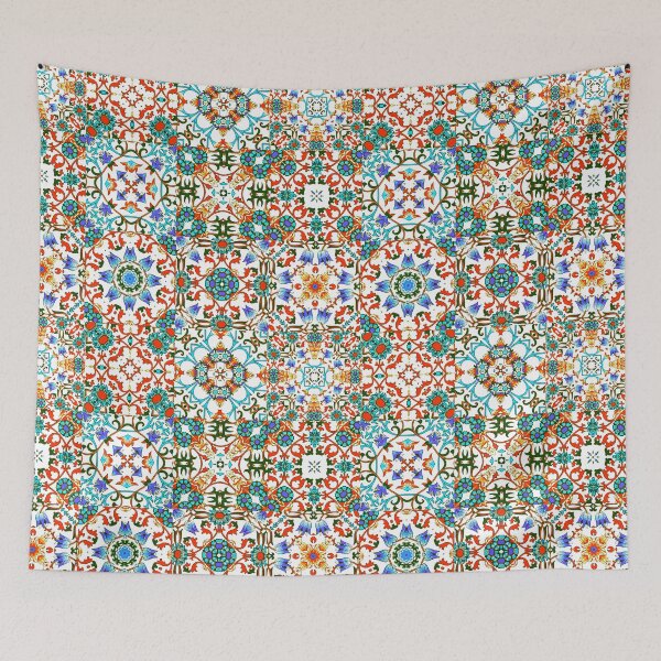 Item preview, Blue,red,Moroccan,mosaic tiles,Mediterranean art designed and sold by MariaMarinova.