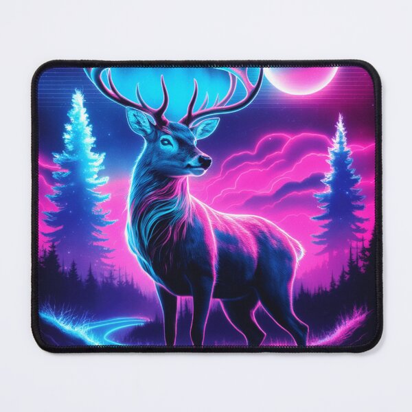 Item preview, Retro Neon Deer Starlit Night designed and sold by Exodoi.