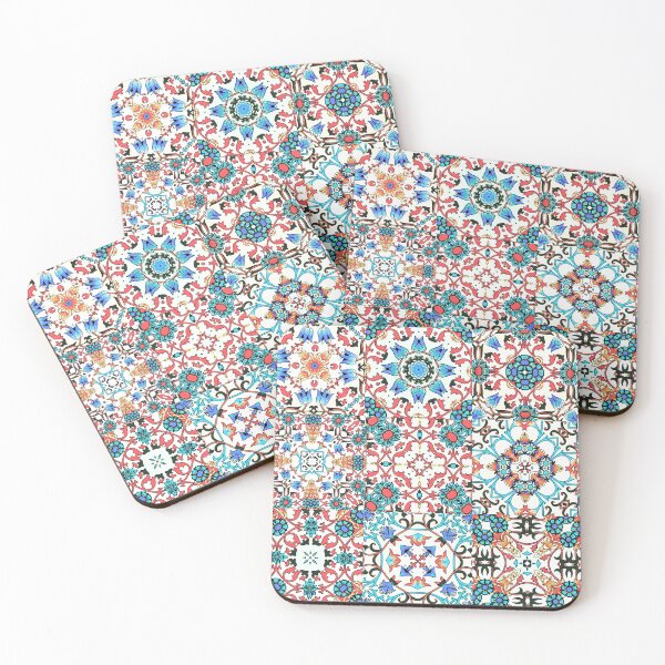 Item preview, Blue,red,Moroccan,mosaic tiles,Mediterranean art designed and sold by MariaMarinova.
