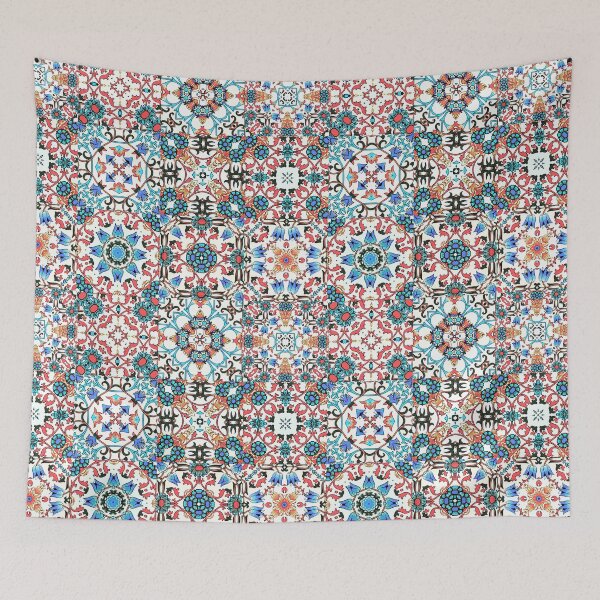 Item preview, Blue,red,Moroccan,mosaic tiles,Mediterranean art designed and sold by MariaMarinova.