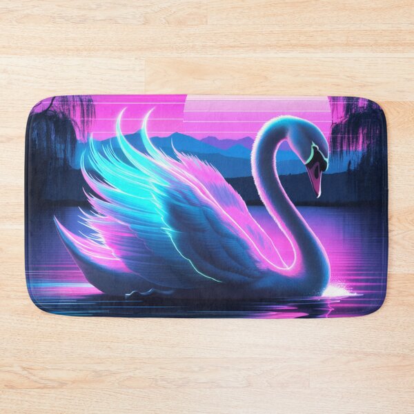 Item preview, Retro Neon Swan Serenity designed and sold by Exodoi.