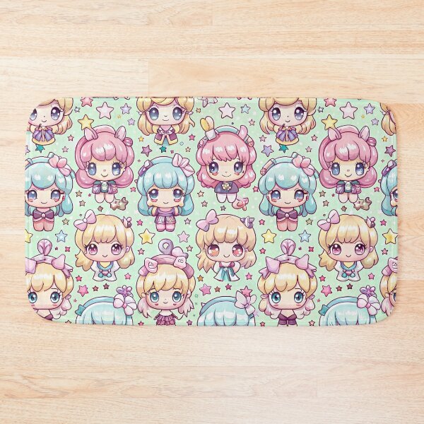 Item preview, Kawaii Anime Girls Pattern designed and sold by Itsheartshop.