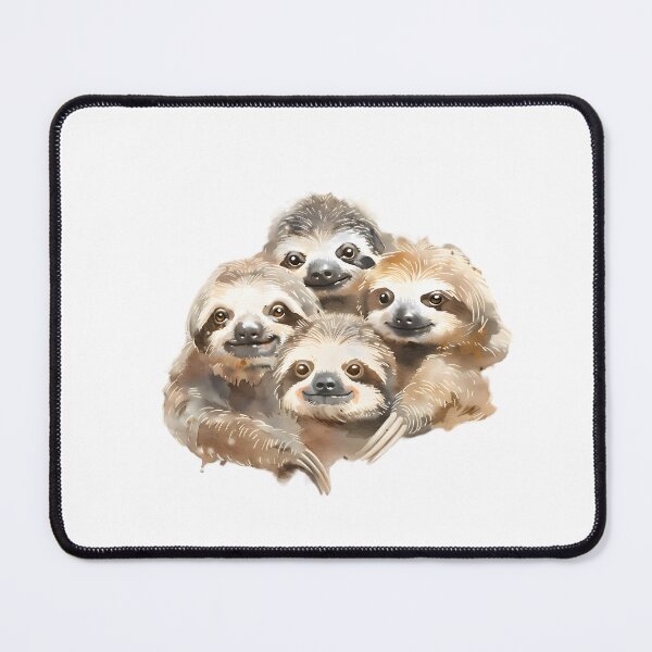 Item preview, Sweet Baby Sloths: Watercolor Charm designed and sold by AI-Only Creations.