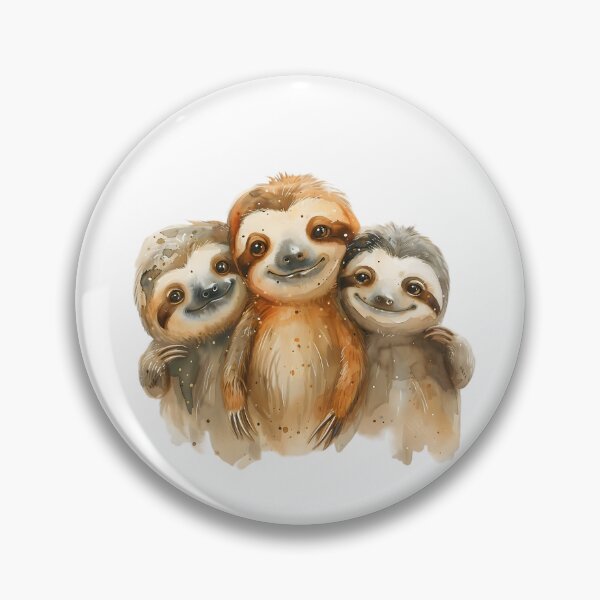Item preview, Endearing Baby Sloths: Watercolor Whimsy designed and sold by AI-Only Creations.
