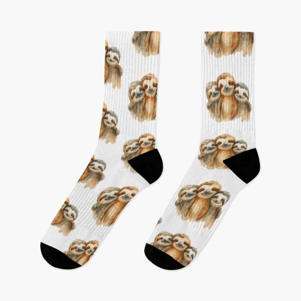 Item preview, Endearing Baby Sloths: Watercolor Whimsy designed and sold by AI-Only Creations.