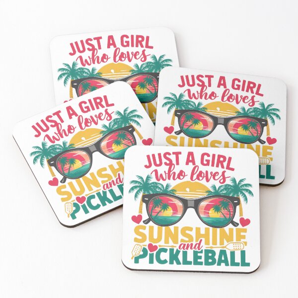 Item preview, Just A Girl Who Loves Sunshine And Pickleball designed and sold by FunVibesCo.