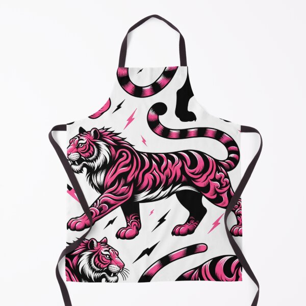 Item preview, White and Pink Tiger Lightening Power Pattern designed and sold by kathrynchill.